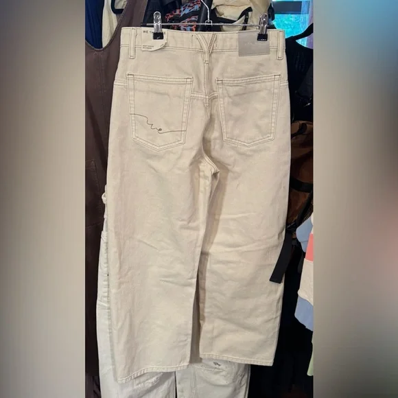 NWOT Free People We The Free Deep Trance Dropped Boyfriend Jeans casual khaki 25 - Picture 10 of 12